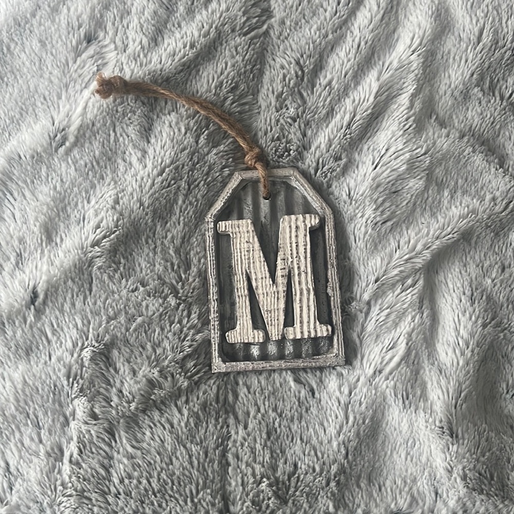 Rustic Letter M Decor Sign